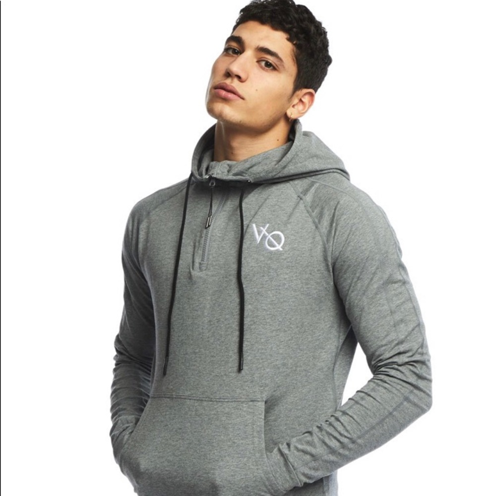 Vq zipped hoodie grey